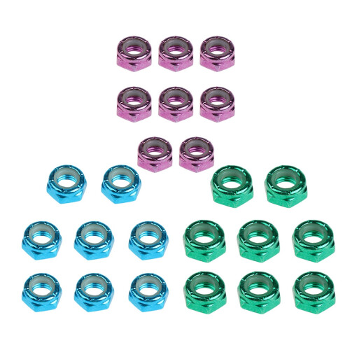 24Pcs Skateboard Truck Wheel Eje Tuercas de Tornillo Longboard Hardware Accesorios 2