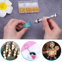 Kit De Herramientas De Resina Con 1 Pieza De Broca Manual De Tornillo De FijacióN 10 Piezas De Broca Y 400 Piezas De Pernos De Ojo De Tornillo Para
