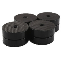 4PCS HiFi Speaker Isolation Feet Cushion Pads Stand Feet 40X23mm Aluminum Vibration Dampener Black