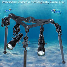 Plateau de PlongéE VidéO Triangle Stabilisateur Cardan TréPied Appareil Photo Reflex Photographie Sous-Marine Support de LumièRe Base