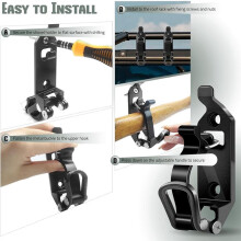 6Pcs Shovel Mount for Roof Rack, Metal Rubber Clamp Mounting Brackets, Durable Axe Holder Clamp Mount Kit (Orange)