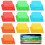 100 Pieces File Folder Tabs 3.15 Inch Hanging File Folder Tabs and Inserts Plastic Hanging File Tabs, Multicolor 2