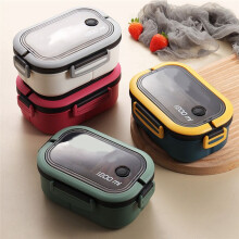 Lancheira Fofa Compartimentos PortáTeis Microondas Bento Lancheira Escola Acampamento Ao Ar Livre Piquenique Recipiente de Comida Azul