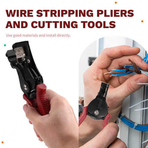 Heavy Duty Adjustable Wire Stripper Pliers Terminal Cutter Tool for Electrical Wiring HS700A 2