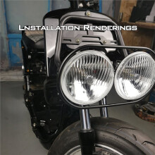 Motorcycle Spotlight LED Dual Round Headlight High and Low for ZOOMER RUCKUS Scooter