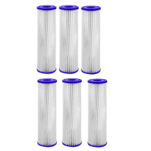 20 Pleated Sediment Filter Cartridge 10inch X 2.5inch Whole House Water Filter Replacement for WFPFC3002, 6-Pack