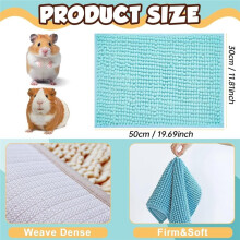 8 Pcs Guinea Pig Liner Washable Rabbit Cage Liner 20x12 Inch Guinea Pig Fleece Mats Reusable Bedding Pee Pads