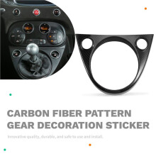 Hard Dry Carbon Fiber Car AT/MT Gear Shift Panel Trim Sticker for Abarth 595 695 for 500
