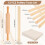 12 Pcs Pottery Tools Include 1 Wood Rolling Pin Sculpting Polymer Clay Tools 1 Pottery Wedging Board/Linen Tablecloth 7