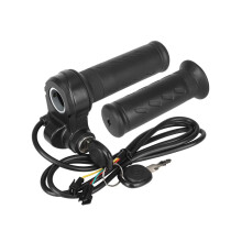 108 Type Electric Bike Throttle Grip Wire Twist Throttle Grip with 2 Keys Vehicle Speed for Tricycles Electric Scooters