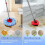 Spin Mop Handle Mop Heads and Base Replacement Sets Compatible with  EasyWring Rinseclean 2 Tank SystemReusable 5