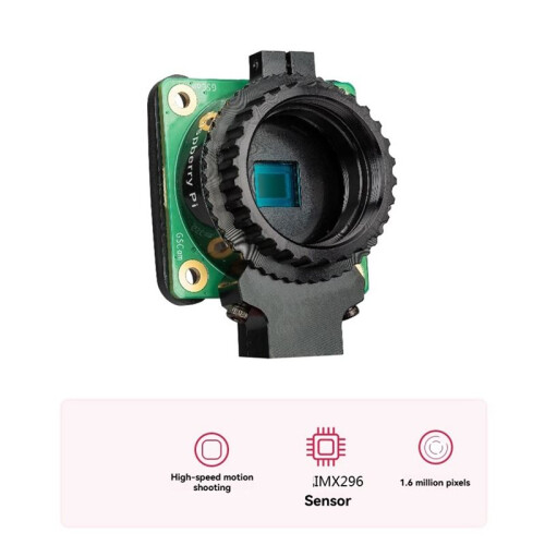 For Raspberry Pi Global Shutter Camera Module IMX296 Sensor 15.8MP 1456X1088 GS Camera Module 1