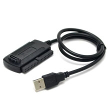 Cabo USB para IDE 3 em 1 USB 2.0 para IDE de 2,5/3,5/5,25 Polegadas para Conversor de CD-ROM, DVD-ROM e CD-RW