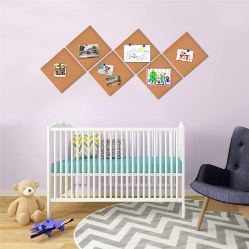 Rolo de Placa de Cortiça Autoadesiva, 3 mm de Espessura, para Paredes, 50,8 X 40,6 cm (20 X 16 Polegadas), Ideal para Escritório, Casa e Escola. 2