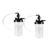2 Pack Oxygen Humidifier Bottle, Humidifier Oxygen Bottle with 12inch Adapter Tubing Portable O2 Humidification