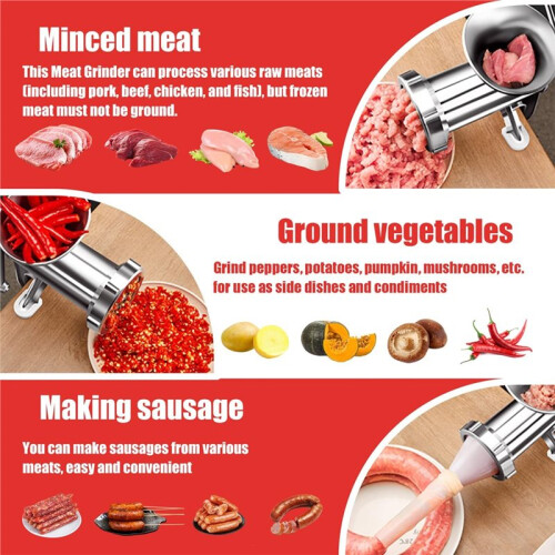 Manueller Fleischwolf - Manueller Fleischwolf, Wurstmaschine, Fleischwölfe für Den Hausgebrauch, Schnell und Mühelos für Fleisch 2