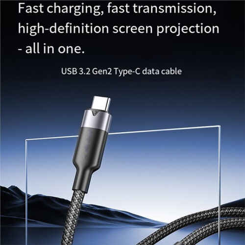 100W USB C Cable Fast Charging 5A Type USB C 3.2 Gen 2 Extension Cable10Gbps 4K 60HZ Video Cable Extension Wire 2M 2