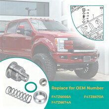 Oil Pump Relief Valve Spring Plug & Seals Kit for  F250 F350 F450 F550 1994-2003 7.3L  F4TZ6666A F4TZ6674A