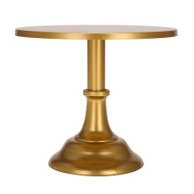 Metal Iron Cake Stand Round Pedestal Dessert Holder Cupcake Display Rack Bakeware for Birthday Wedding Party (Gold)