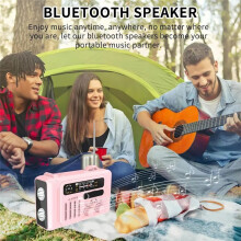 Multifunctional Speakers Solar Hand Crank AM/FM/NOAA Radio with LED Flashlight and Reading Lamp Phone Charger