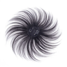 Human Hair Topper Wig with Bangs Increase the Amount of Hair the Top of the to Cover the White Hair Hairpiece C
