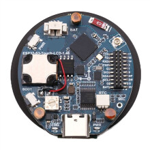 XiaoZhi DeepSeek AI Voice Chat ESP32 S3 Development Board 1.46 Inch Round LCD QMI8658//MP3 Audio/Battery Port LVGL,B