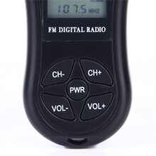 FM Stereo Radio Przenośny Cyfrowy Odbiornik DSP z Wyświetlaczem LCD Smycz 60-108MHz Częstotliwość Odbioru