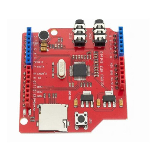 VS1053 Stereo Audio MP3 Player Shield Record Decode Development Board Module for OGG Real- Encoding Recording 1
