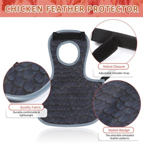 Chicken Saddles for Hens, Chicken Apron Back Protector for Hens with Adjustable Strap, Chicken Hen Mating Saddle 1