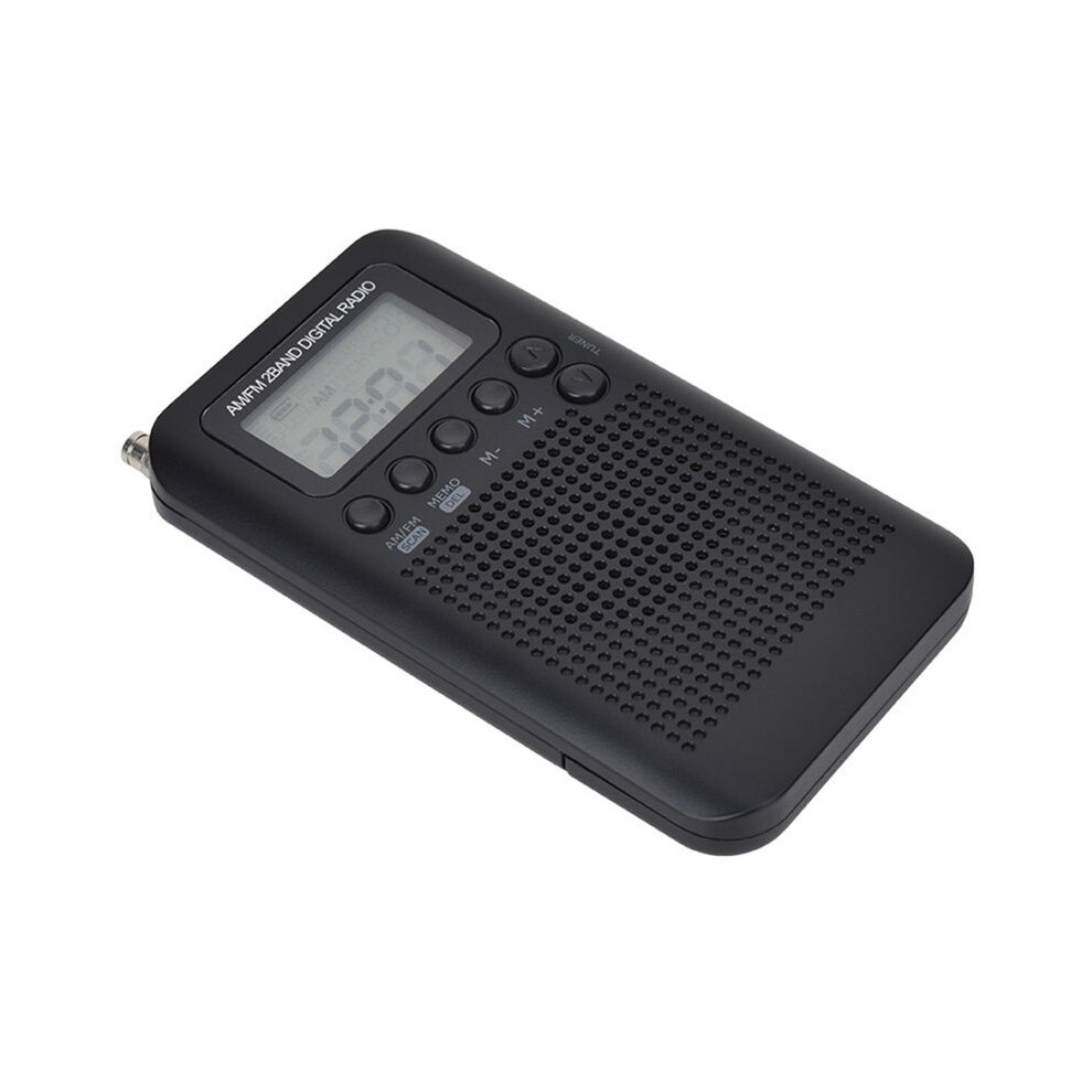 Portable Digital Fm Receiver, Fm/Am Dual Band Conference Radio With Headphones And Lanyard Black 4712551372432