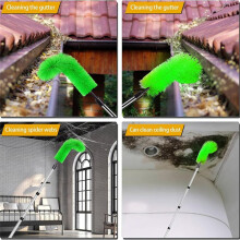 Gutter Cleaning Tools Telescopic Gutter Cleaner with 4Section Pole Reliable Gutter Cleaner Tool for Cleaning Leaves 1.8m