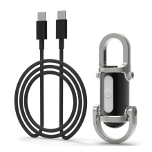 Flashlight, Waterproof Flashlight Keychain Flashlight Silver-Black