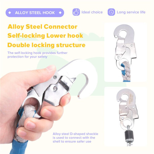 High Altitude Fall Protection Device 3 Meter Descender Safety Belt Fall Arrester Automatic Rope Lock Self-Locking Device 2