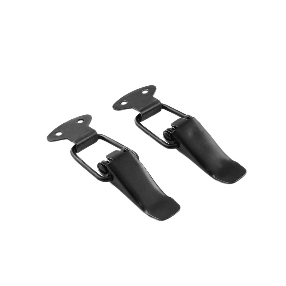 2Pcs Universal Car Bumpers Trunk Hatch Lids Release Fasteners Kit Hood Pin Lock Clasp Clip Kit For Car Vehicle 80X26.7mm Black 4712745031695