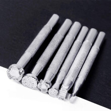 6Pcs Leather Stamping Tools Leather Working Saddle Making Stamps Set Special Shape Stamp Punch Set Leather Tools
