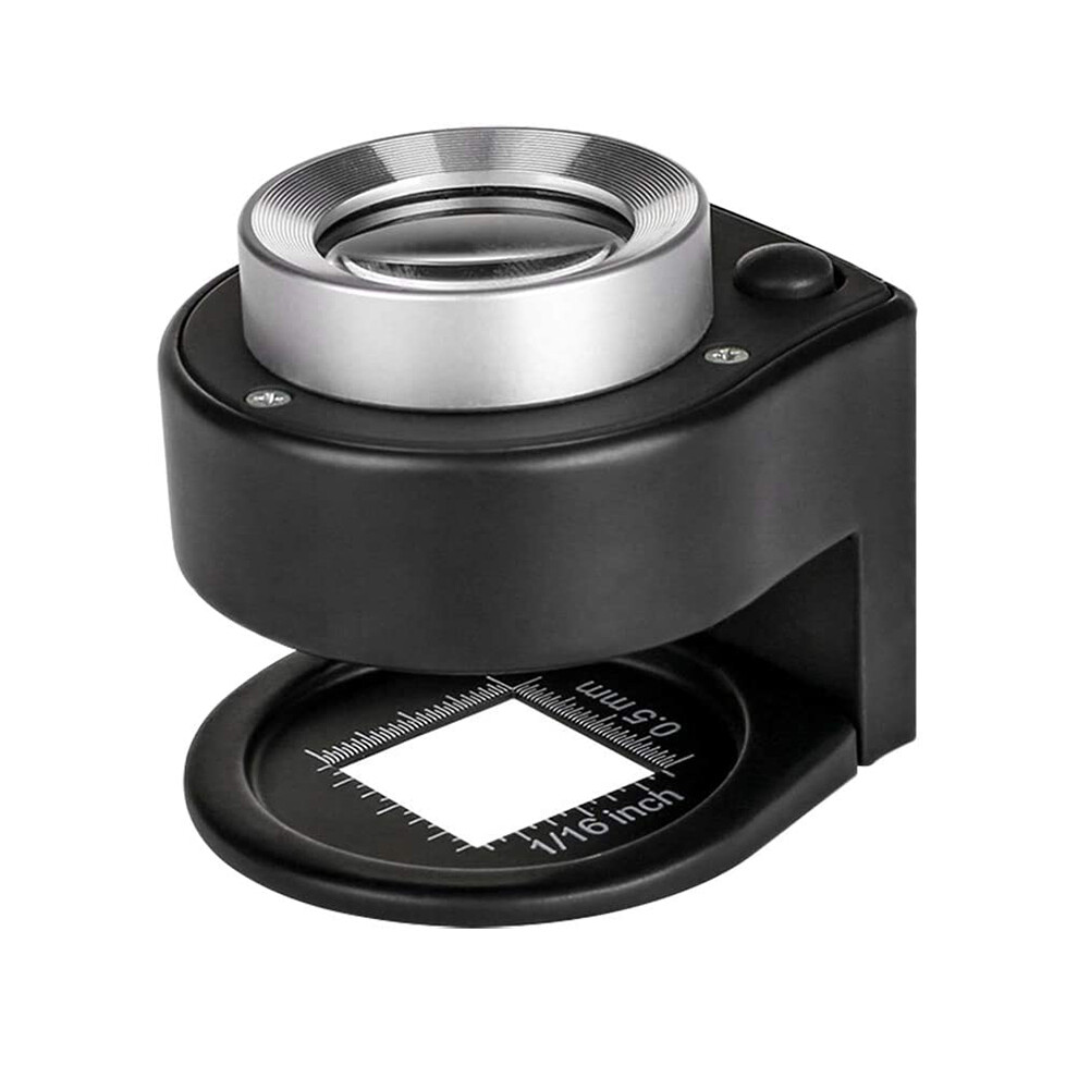 30X Scale Desktop Magnifier with 3 LED  Handheld Illuminated Magnifying Glass Dual Optical Glass Jeweler Loupe