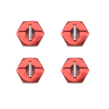 for A959 A959-B A969 K929 1/18 RC Car Upgrade Accessories 7mm to 12mm Metal Combiner Wheel Hub Hex Adapter,Red