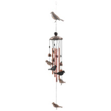 Campanelli Eolici per Uccelli Campanelli un Vento nel Metallo Impermeabili con 4 Tubi nel Alluminio 6 Campane Carillon un Vento Romantico per la Casa