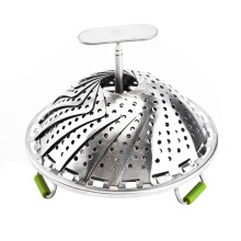 Stainless Steel Folding Vegetable Steamer Basket,Insert for Cooking Food,Expandable to Fit Various Size Pot(5.1-9Inch)