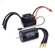 Waterproof Brushless Motor 3650,3900KV with 60A ESC & Program Card Combo for 1/10 RC Car Truck,High Performance Upgrade