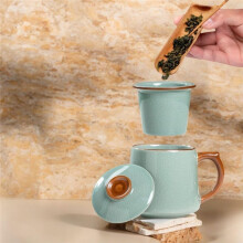 Keramik-Teetassen, Teetasse mit Sieb und Deckel, mit Hellen und Farbenfrohen Filtern Zur Zubereitung Von Tee, Kaffee und Anderen Getränken
