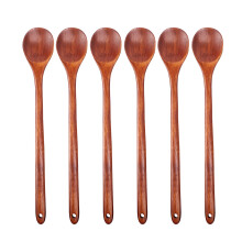 Cucchiai di Legno per Set da Cucina, Cucchiai da Cucina nel Legno con Manico Lungo 13 Pollici per Mescolare il Servizio da Forno, 6 Pezzi di Utensili
