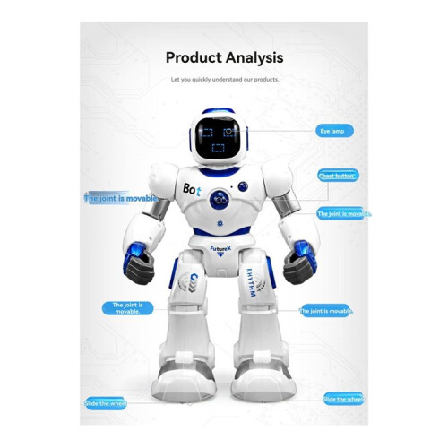 Interactive Voice-Controlled Robot Toy Programmable Dances High-Tech Features Ideal Birthday Gift for Children 2