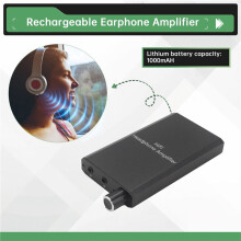300Ω Headphone Amplifier HiFi Earphone Amplifier 3.5mm AUX Input Output Rechargeable Portable Amp for MP4 Mobile Phone