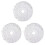 3 Replacement Mop Micro- Refill for 360 Spin Magic Mop-Microfiber Replacement Mop -Round Shape Standard Size (White-3 Pack) 1