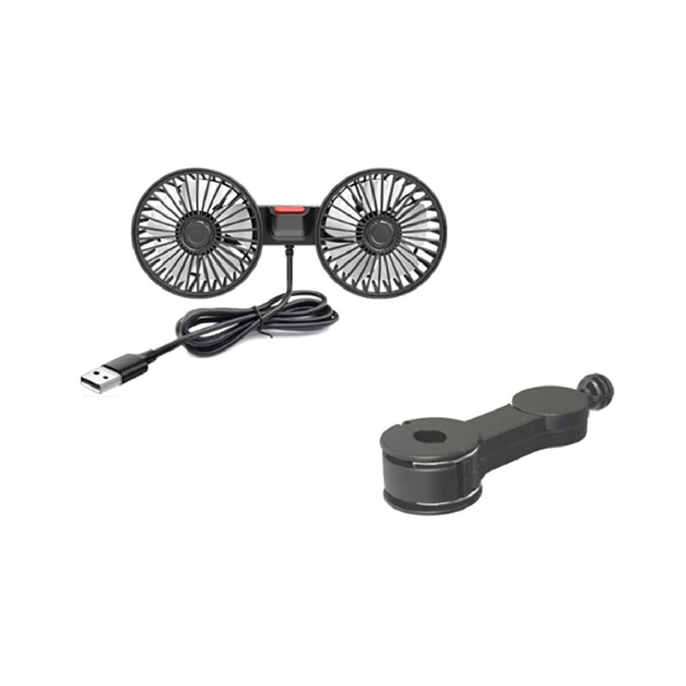 Fan For Car Electric Car Clip Cooling Fans Headrest 360 Degree Rotatable Dual 3 Speed Rear Air Fan 6032125127731