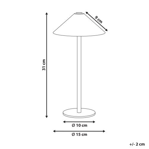 Beliani Wireless LED Table Lamp FRANCOLI with Dimmer Metal Brown 2