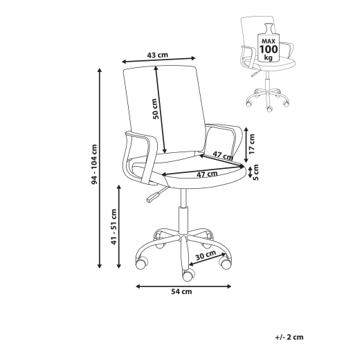 Beliani Office Chair EASE Mint Green 2