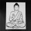 DIY Black Wall Sticker Meditating Buddha Decal Removable Art Mural Home Decor 2