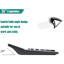 Taschen Rechner, 12 Stelliger Solar Batterie Schreibtisch Rechner mit GroßEm LCD Display, Dual Power Desktop Rechner